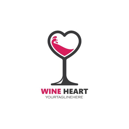 wine logo icon vector illustration design templateのイラスト素材