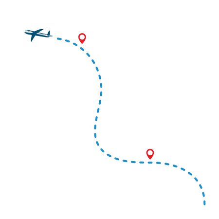 plane flight route vector illustration designのイラスト素材