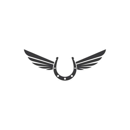 horse shoe icon logo vector illustration designのイラスト素材