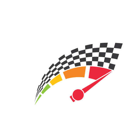 racing flag icon of automotif illustration vector templateのイラスト素材