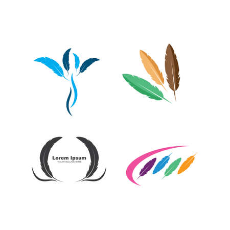 feather icon illustration vector template designのイラスト素材