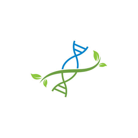 Dna genetic logo icon illustration vectorのイラスト素材