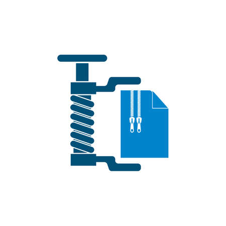 document zip file vector icon illustration design template