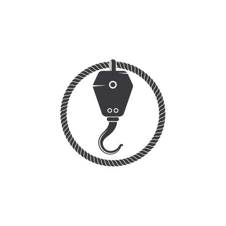 Crane hook logo vector illustration templateのイラスト素材