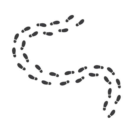 footsteps print route vector illustration design templateのイラスト素材