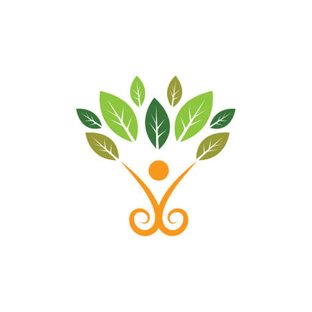 Healthy Life people leaf  vector icon concept designのイラスト素材