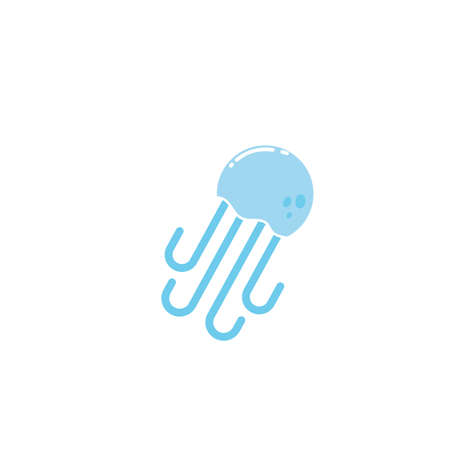 jelly fish icon vector illustration design templateのイラスト素材