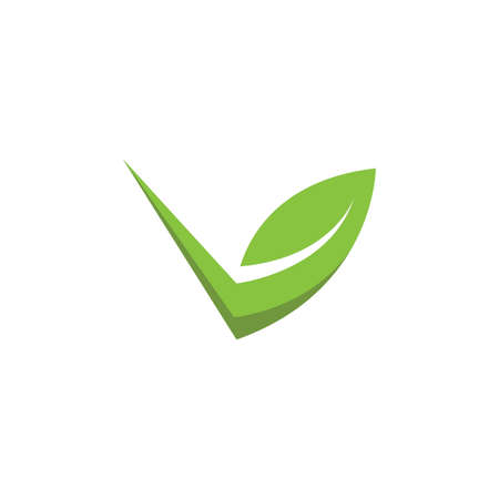 v Letter leaf  Icon Design Vector Illustrationのイラスト素材