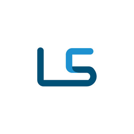 us and ls Letter Icon Design Vector Illustrationのイラスト素材