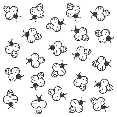 honey Bee Template vector illustration designのイラスト素材