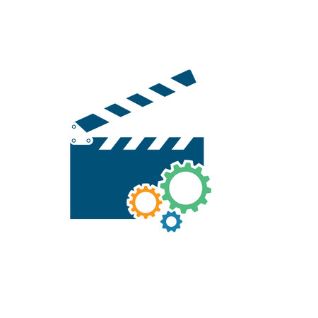 clapperboard gear   icon element vector illustration designの写真素材