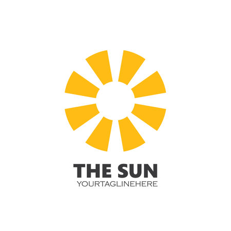 sun ilustration  vector icon design  templateのイラスト素材