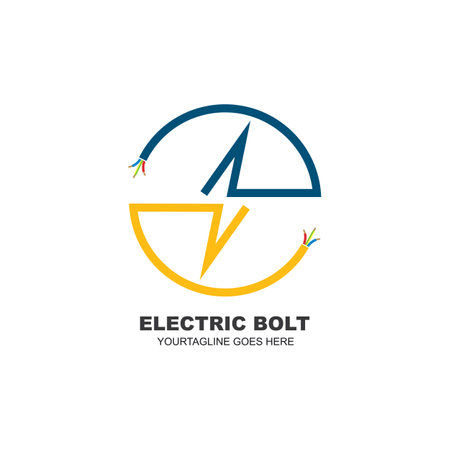electrical service and installation  icon vector design templateのイラスト素材