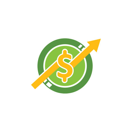 growing money  arrow    icon vector illustration designのイラスト素材