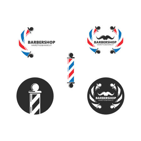 barber shop icon vector icon templateのイラスト素材