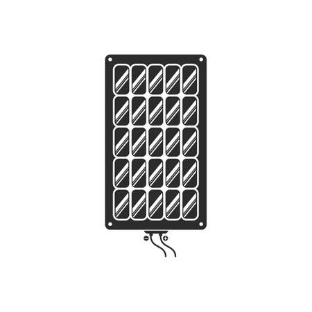 solar panel vector icon of natural energy designのイラスト素材