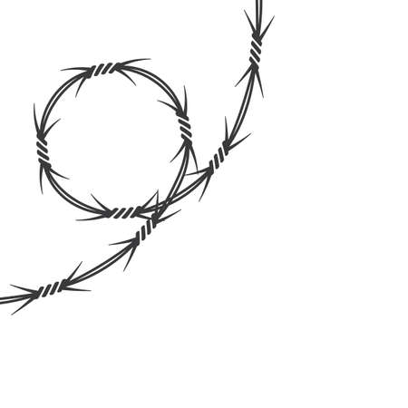 barbed wire vector illustration design templateのイラスト素材