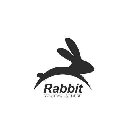 Rabbit  template vector icon illustration designのイラスト素材