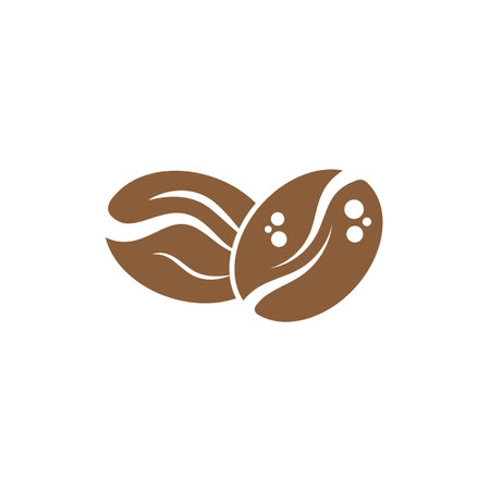 Coffee Beans Template vector icon designのイラスト素材