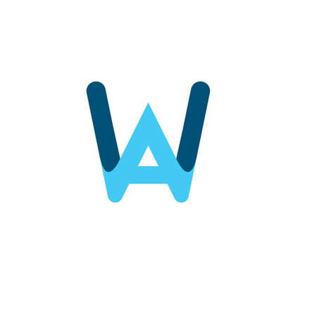 aw  letter  icon vector illustration design template webのイラスト素材