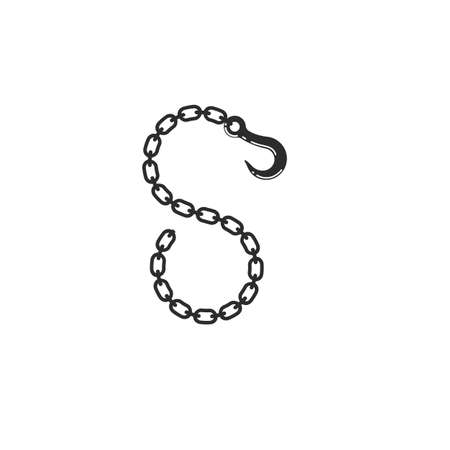 Crane hook vector illustration templateのイラスト素材