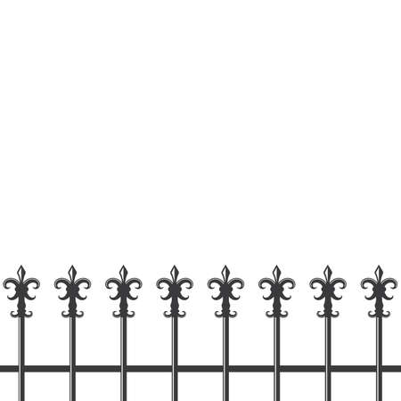 classic fleur de lis fence icon vector illustration design templateのイラスト素材