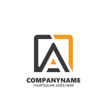 A Letter  Business Template Vector icon design illustrationのイラスト素材