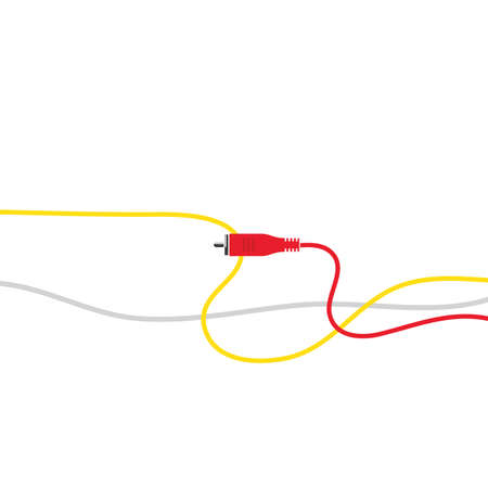 RCA cable icon vector illustration design template