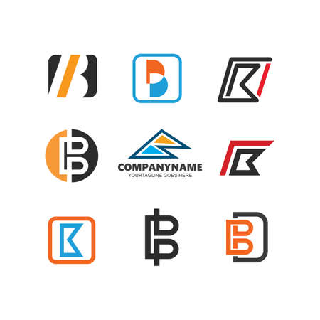 B Letter Icon Design Vector Illustrationのイラスト素材