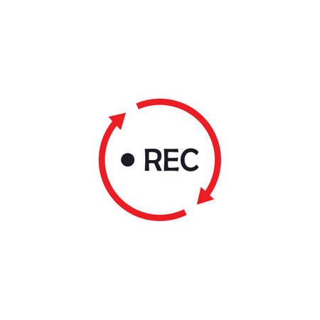 recording icon vector illustration design template webのイラスト素材