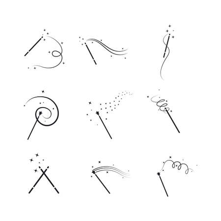 wand magic icon set vector illustration design templateのイラスト素材