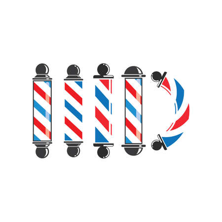 barber pole  icon set vector design  templateのイラスト素材