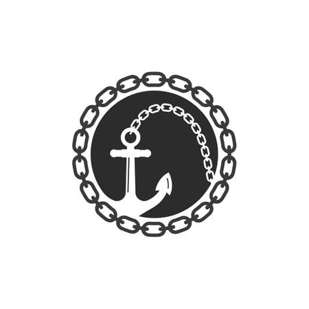 Anchor chain  icon  vector  illustration design templateのイラスト素材