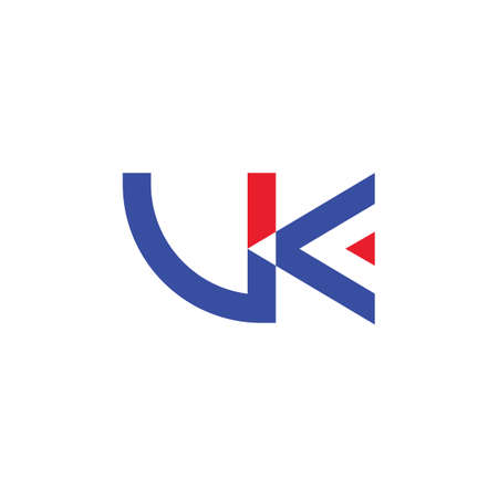 uk letter arrow icon vector conceptual design template webのイラスト素材