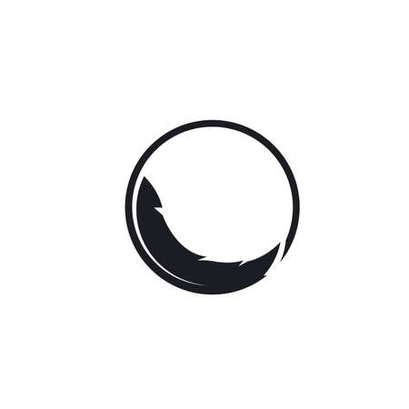 feather circle  icon illustration vector template designのイラスト素材