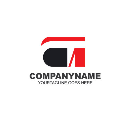 CT  Letter Template vector icon design illustration webのイラスト素材