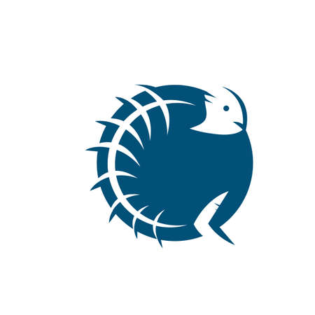 fish bone icon vector illustration design template webのイラスト素材