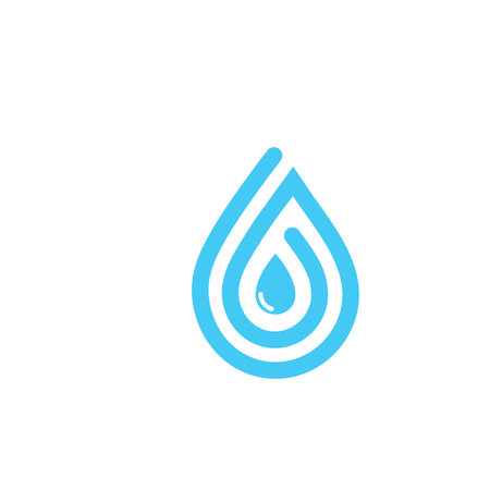water drop line  icon vector illustration design template webのイラスト素材