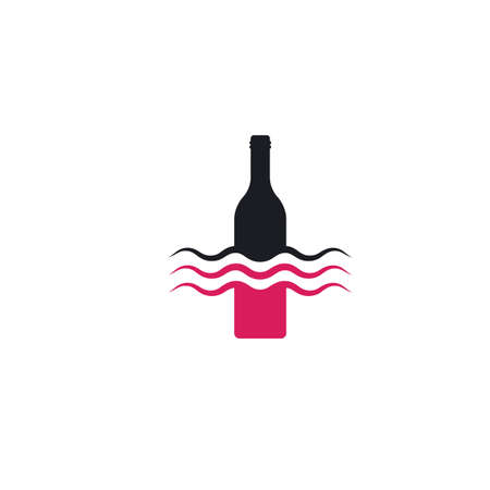 wine bottle icon vector illustration design template webのイラスト素材