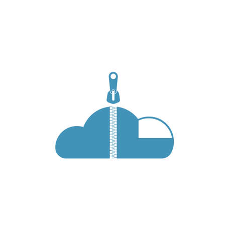 cloud zipper document  app icon vector concept design webのイラスト素材
