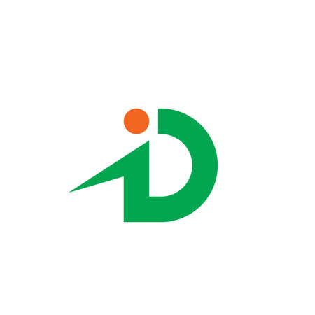ID  letter icon illustration vector design templateのイラスト素材