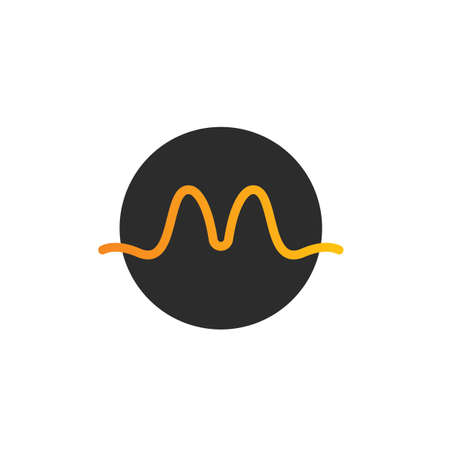 sound wave,pulse line,equaizer and sound effect concept design  vector icon templateのイラスト素材