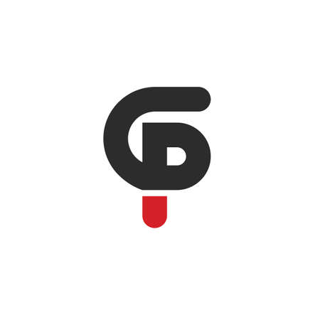 gp or cp letter vector icon  design illustration templateのイラスト素材