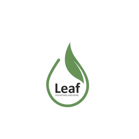 leaf  icon vector drop concept  design template webのイラスト素材