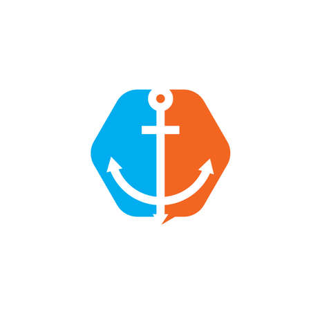 Anchor  icon  vector  illustration design templateのイラスト素材