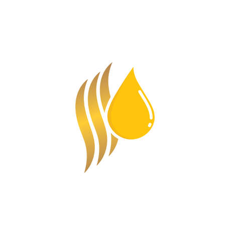 hair nutrition oil drop icon vector illustration design templateのイラスト素材