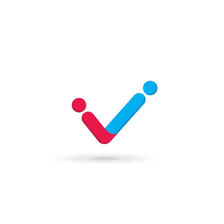 check mark people icon vector illustration concept design webのイラスト素材