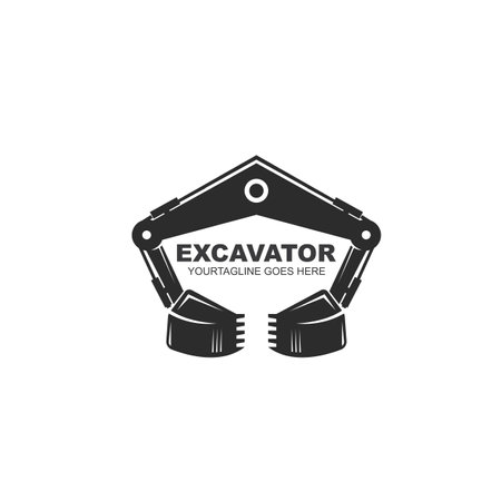 excavator icon vector design templateのイラスト素材