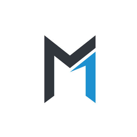 M Letter  vector  icon  Template  Illustration designのイラスト素材