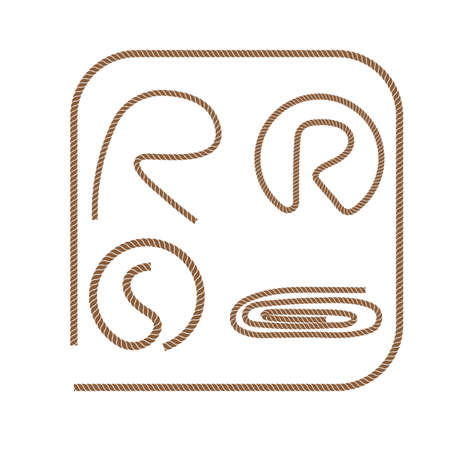 rope border vector illustration design templateのイラスト素材